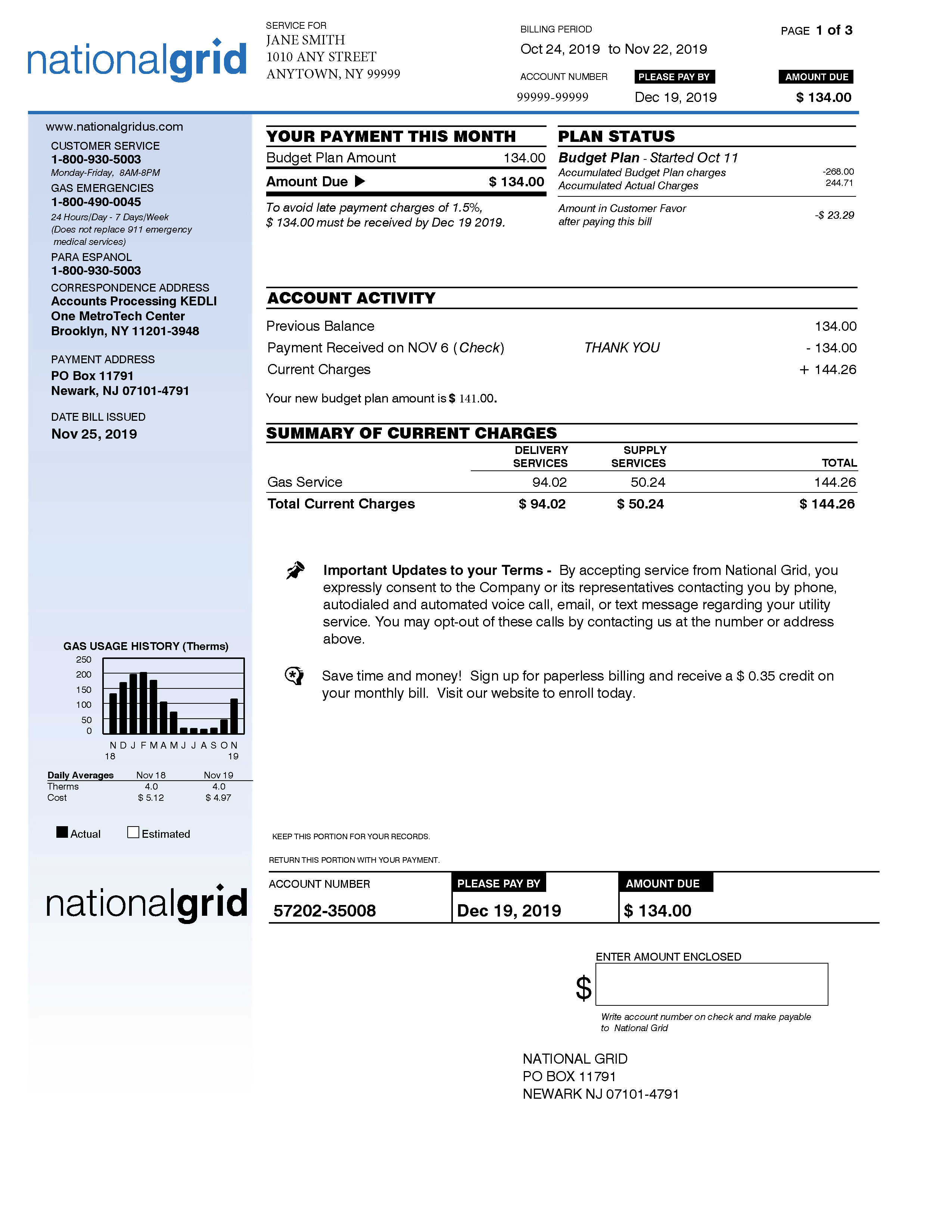 Budget Bill | National Grid