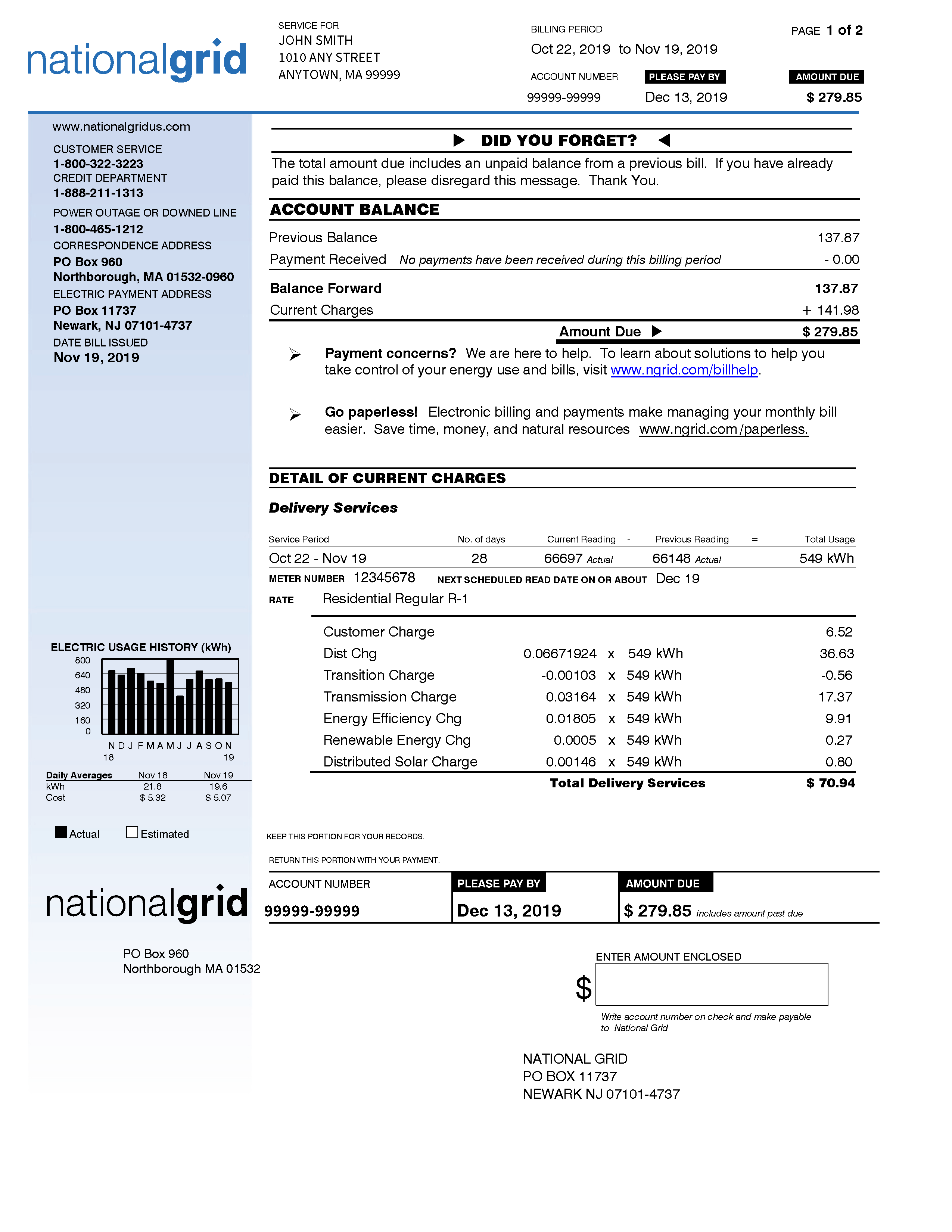 Basic Bill | National Grid