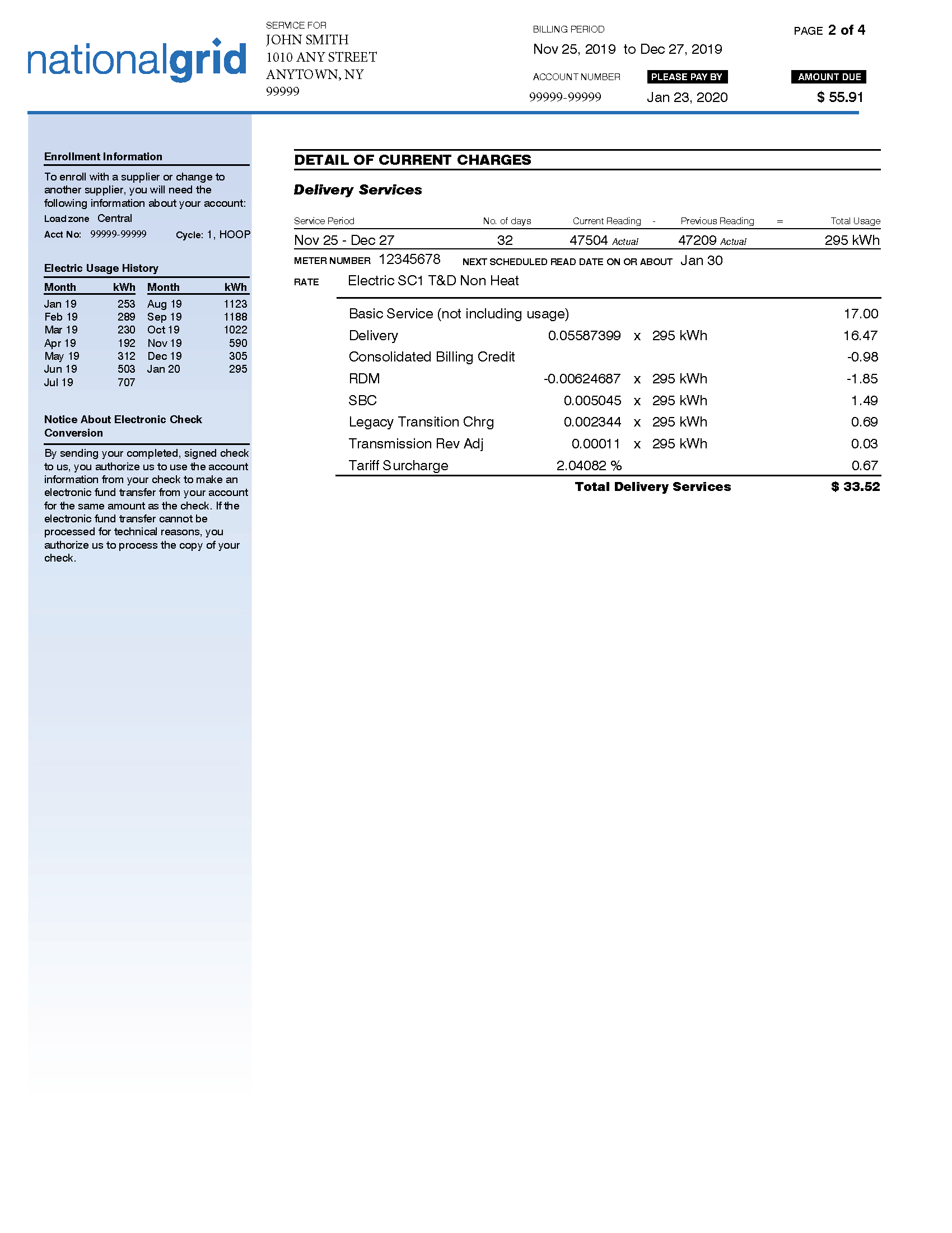 Understanding Our Bills and Charges National Grid