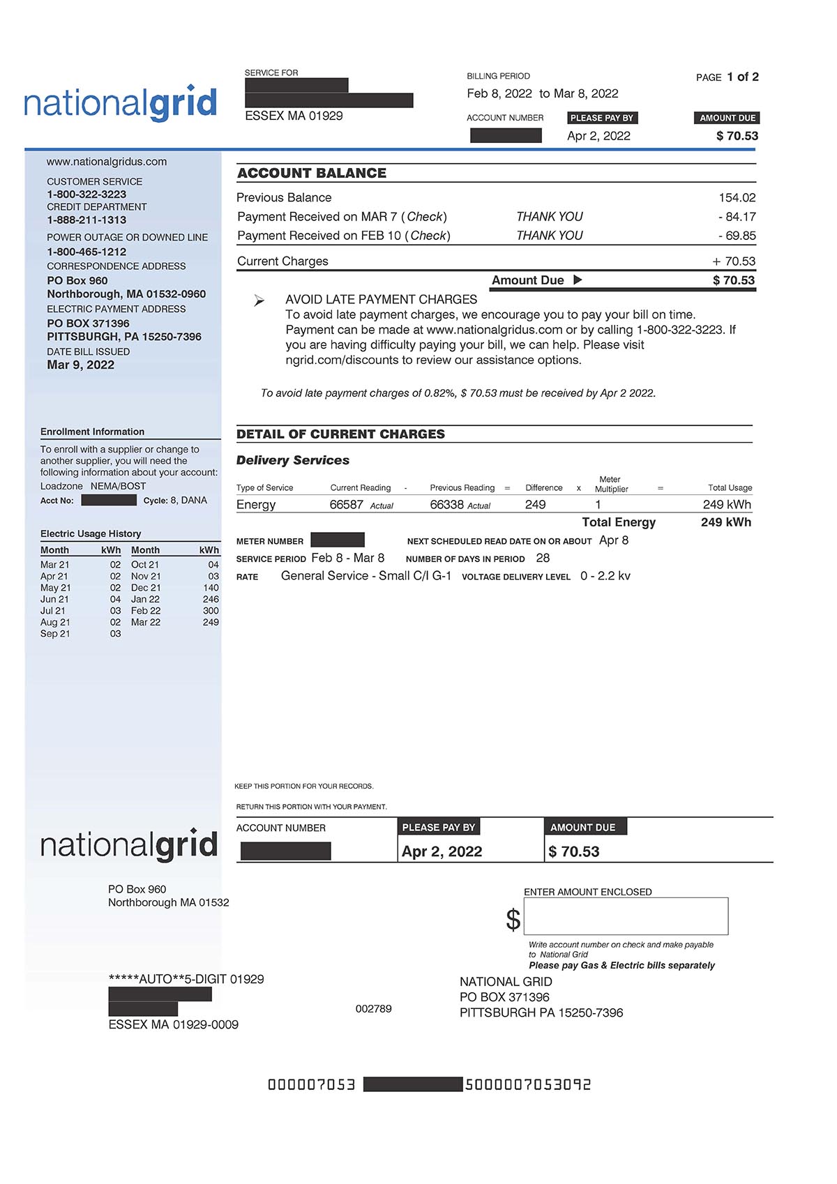 Understanding Our Bills and Charges National Grid
