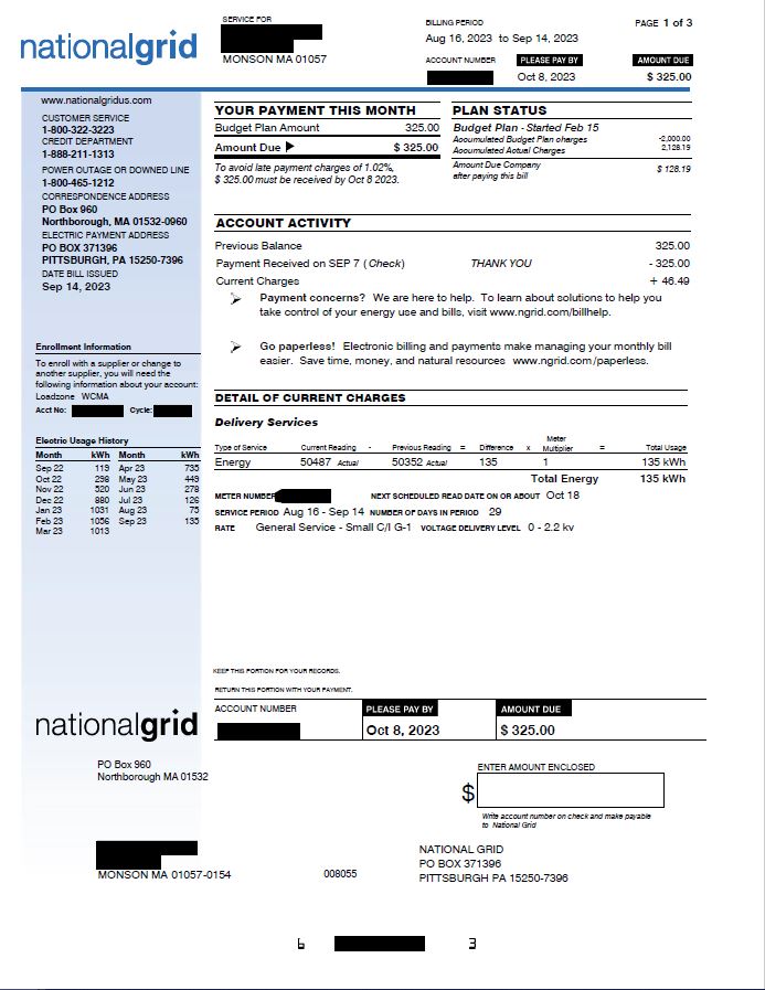 Budget Bill - Page 1