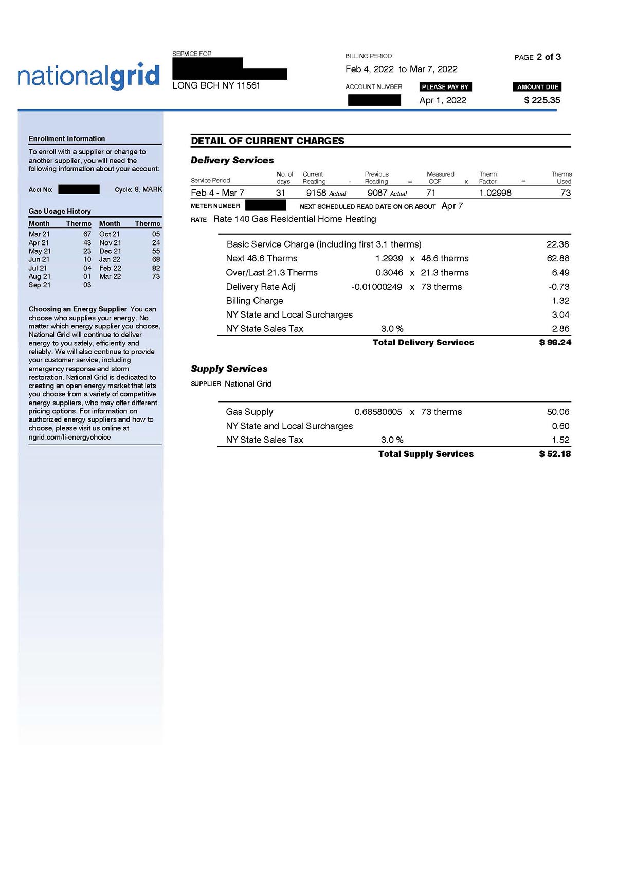 Understanding Our Bills And Charges National Grid