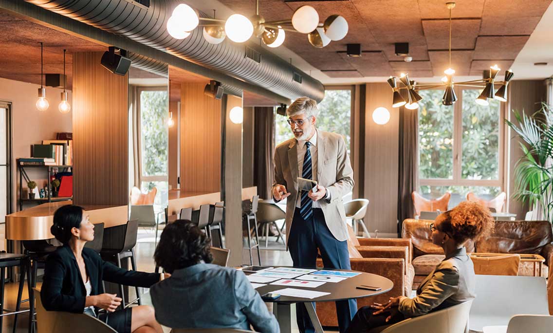 People seated in cafe