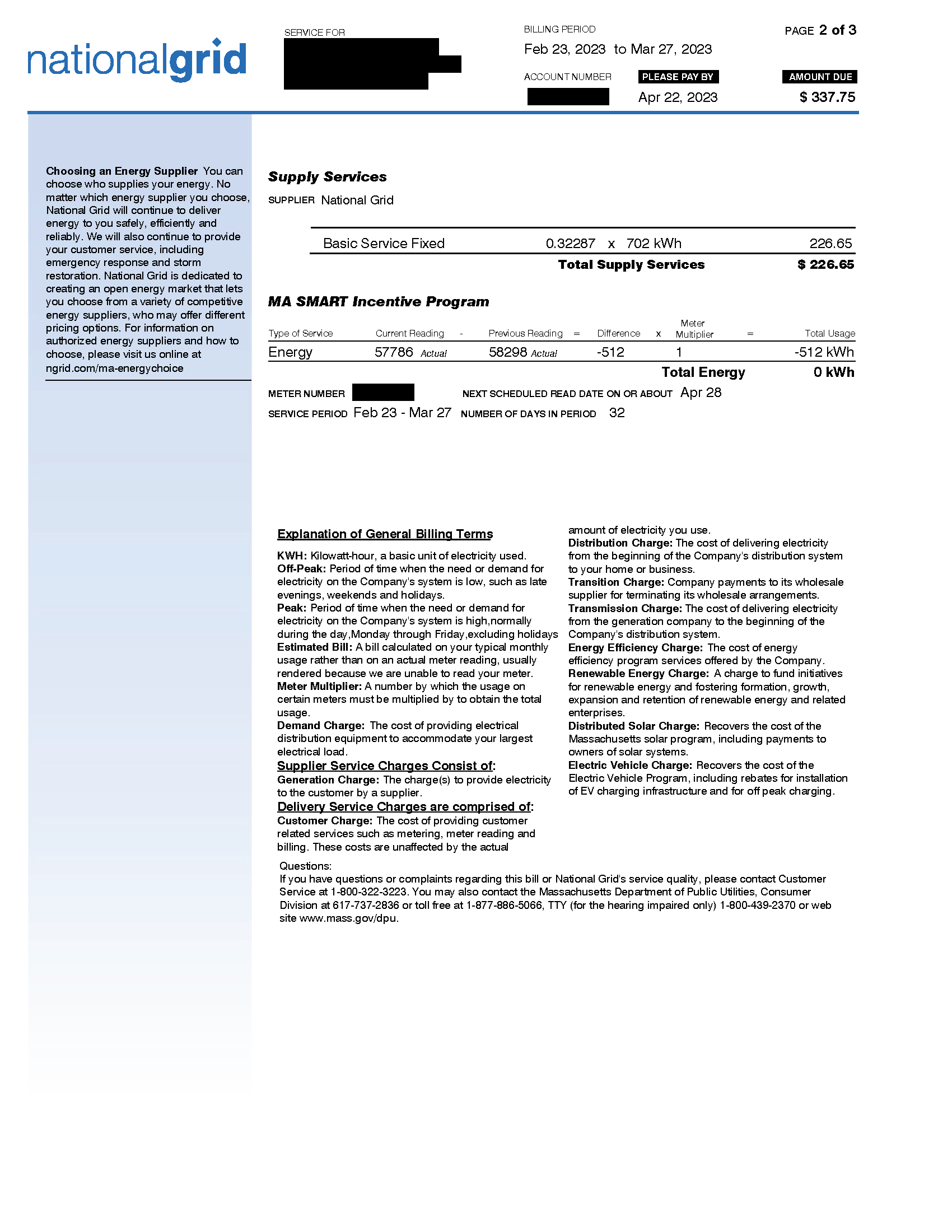 MA SMART Market Net Metering Behind the Meter Bill - Page Two