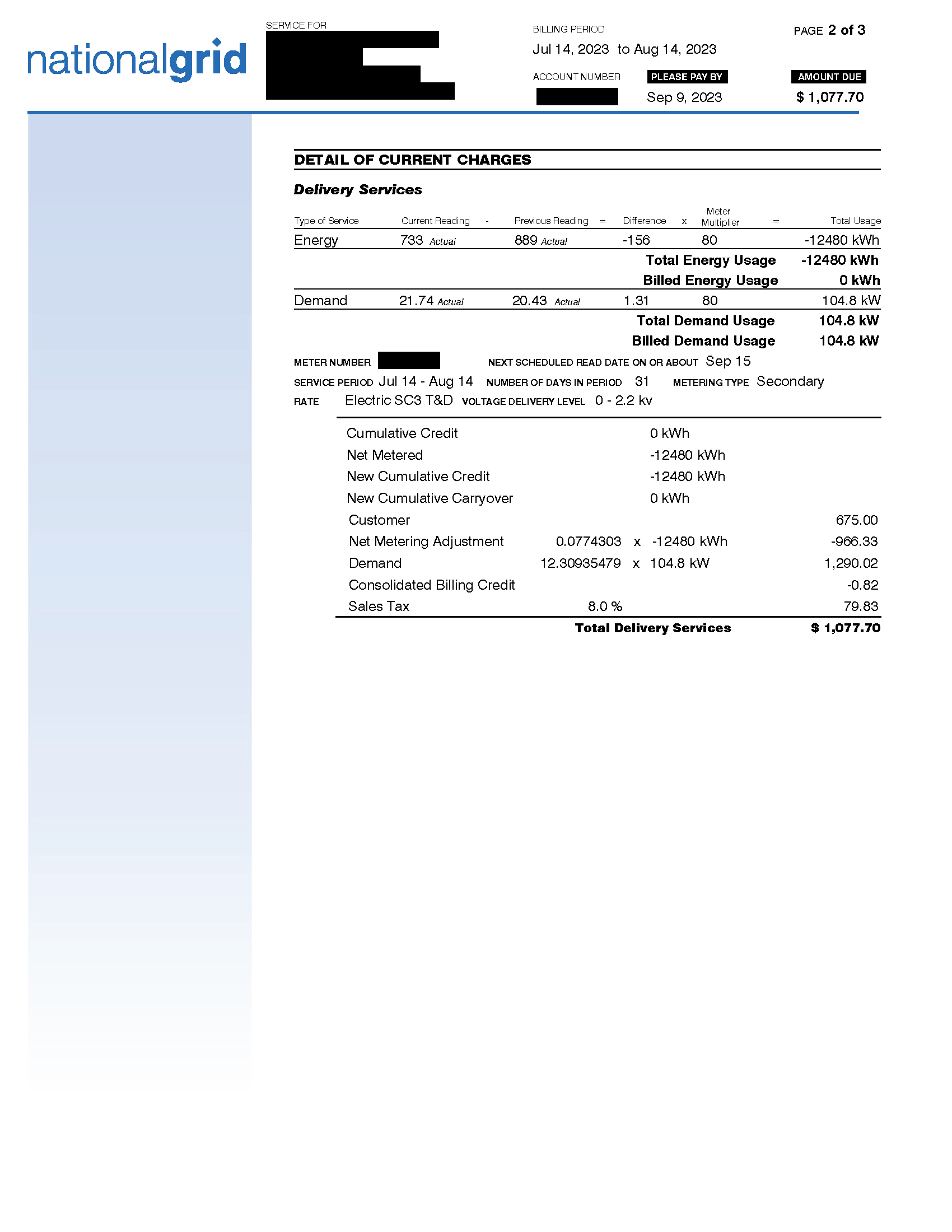 Rooftop Solar Bill - Page 2