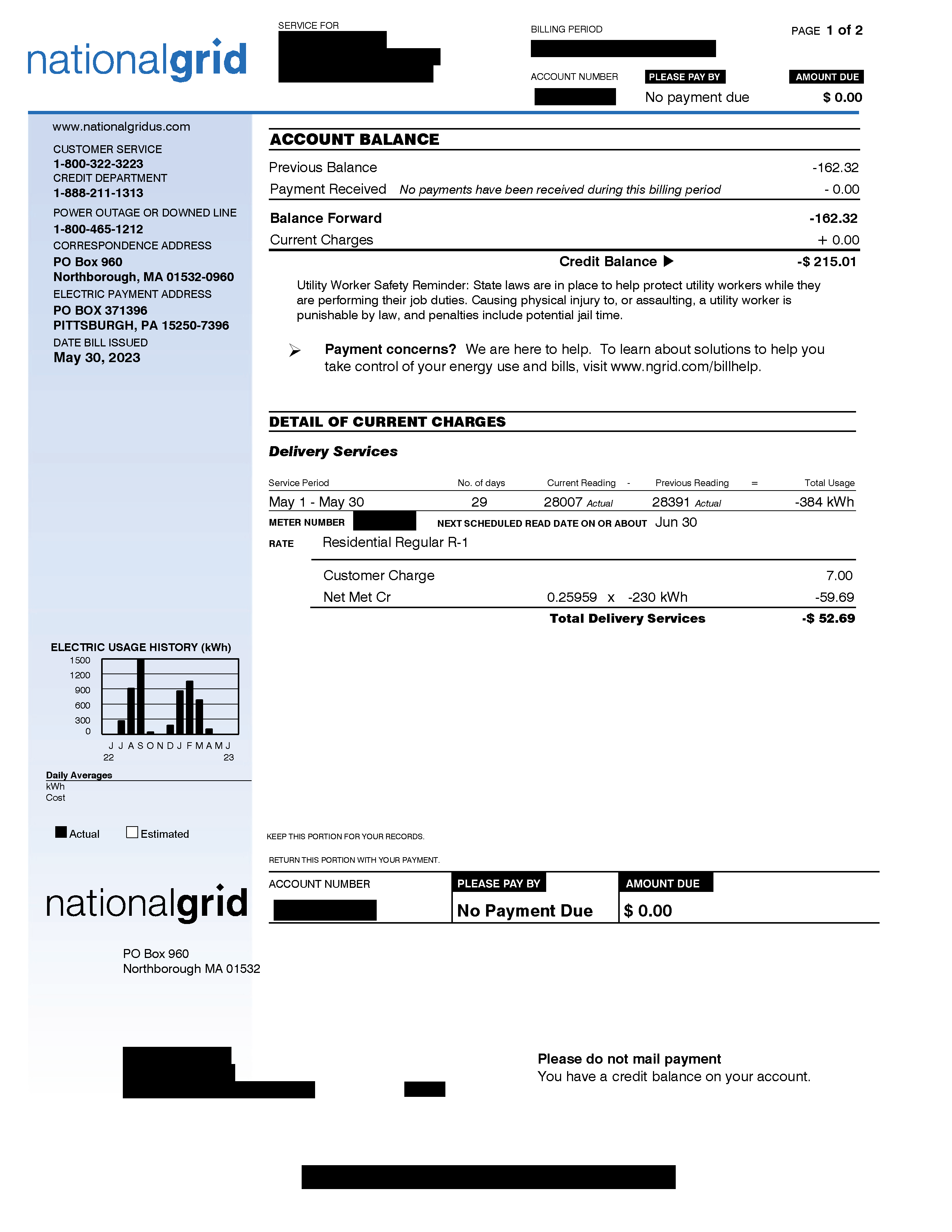Solar Market Net Metering Bill  - Page One