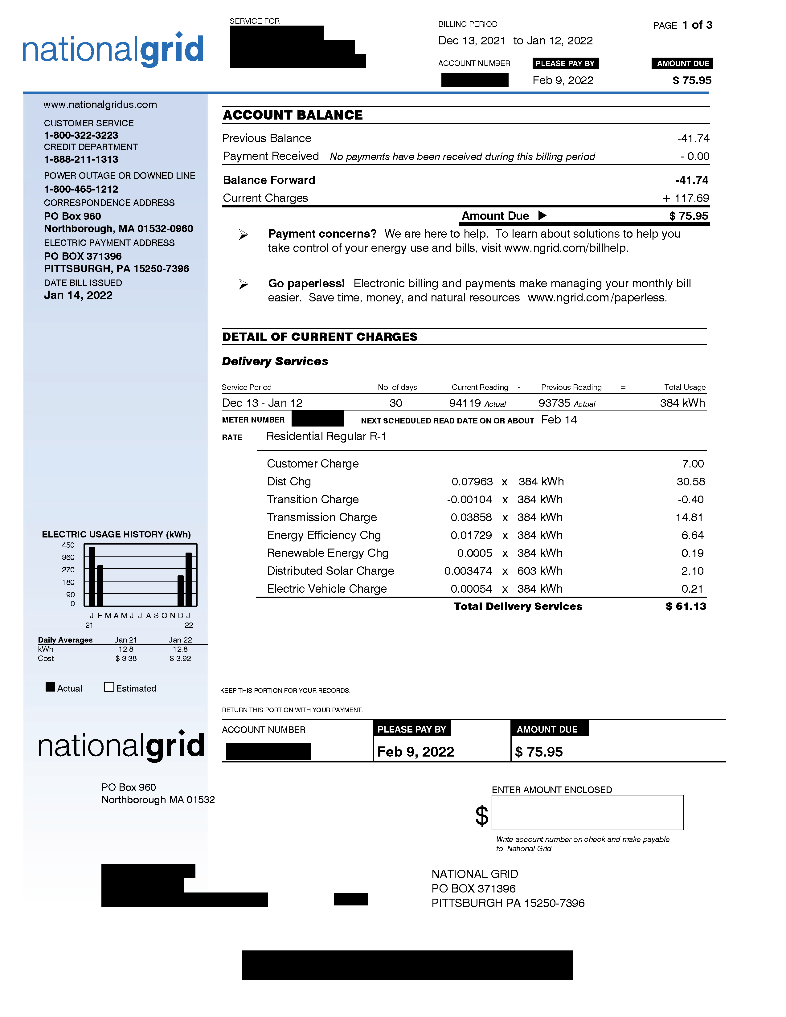 MA SMART Net Metering Bill  - Page One