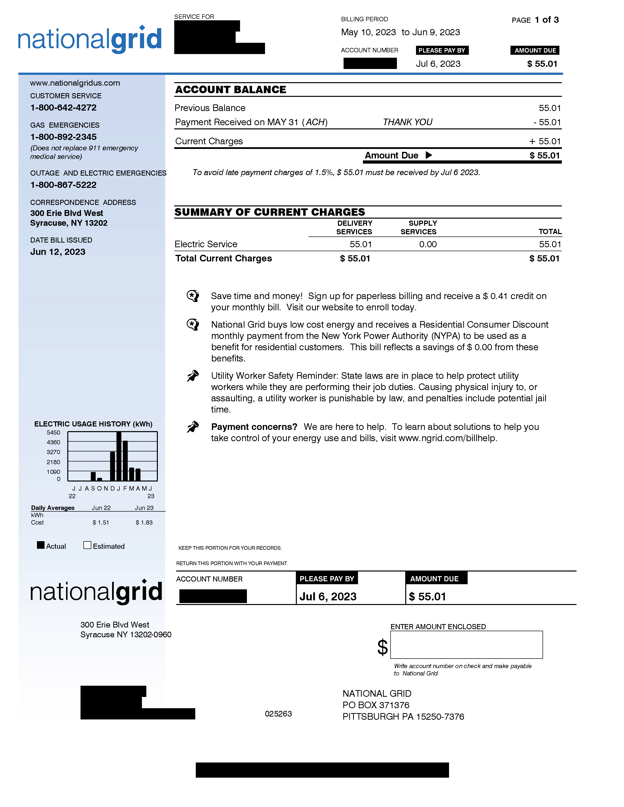 Rooftop Solar Bill - Page 1